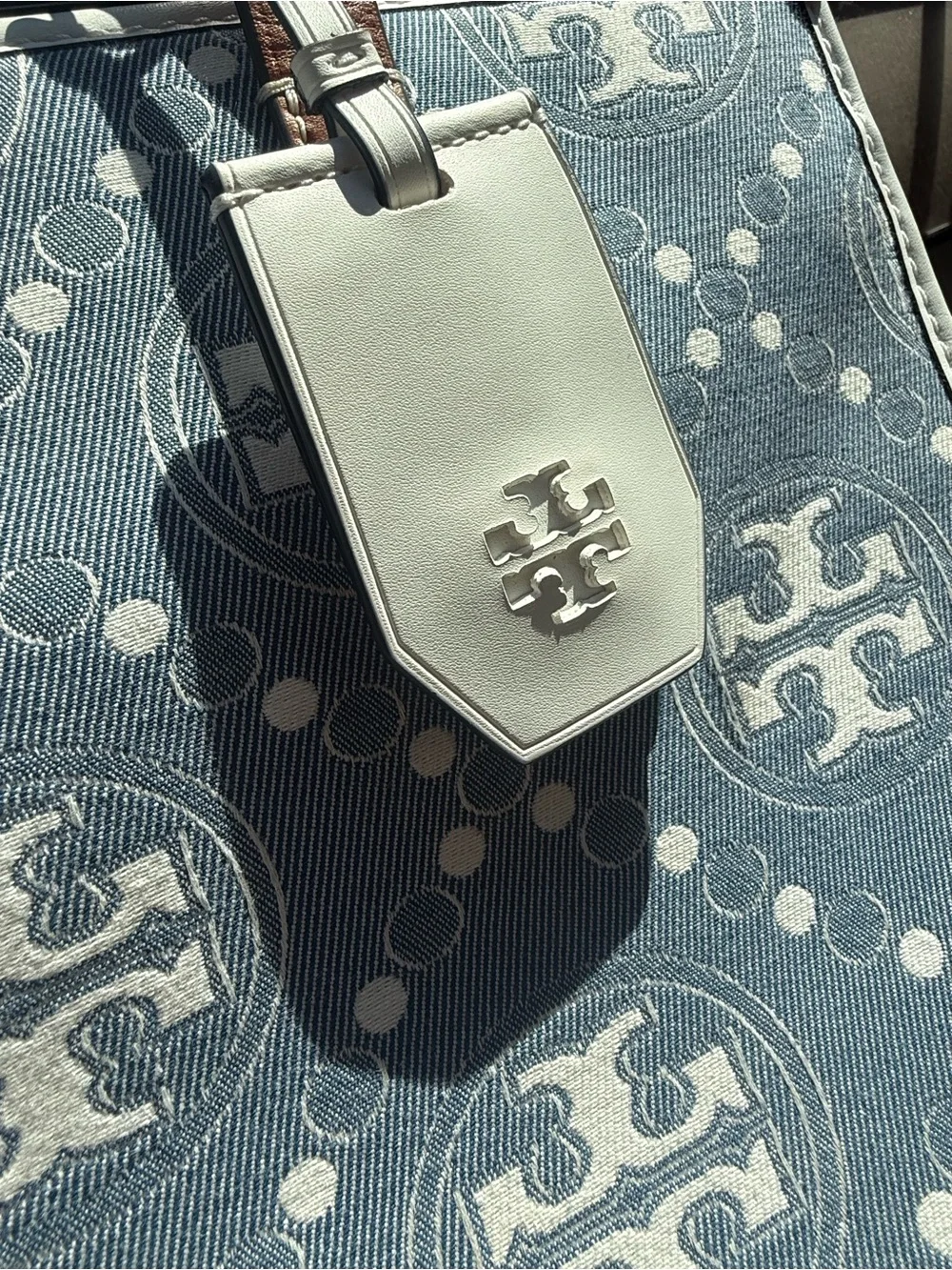 Tory Burch T Monogram Denim Tote